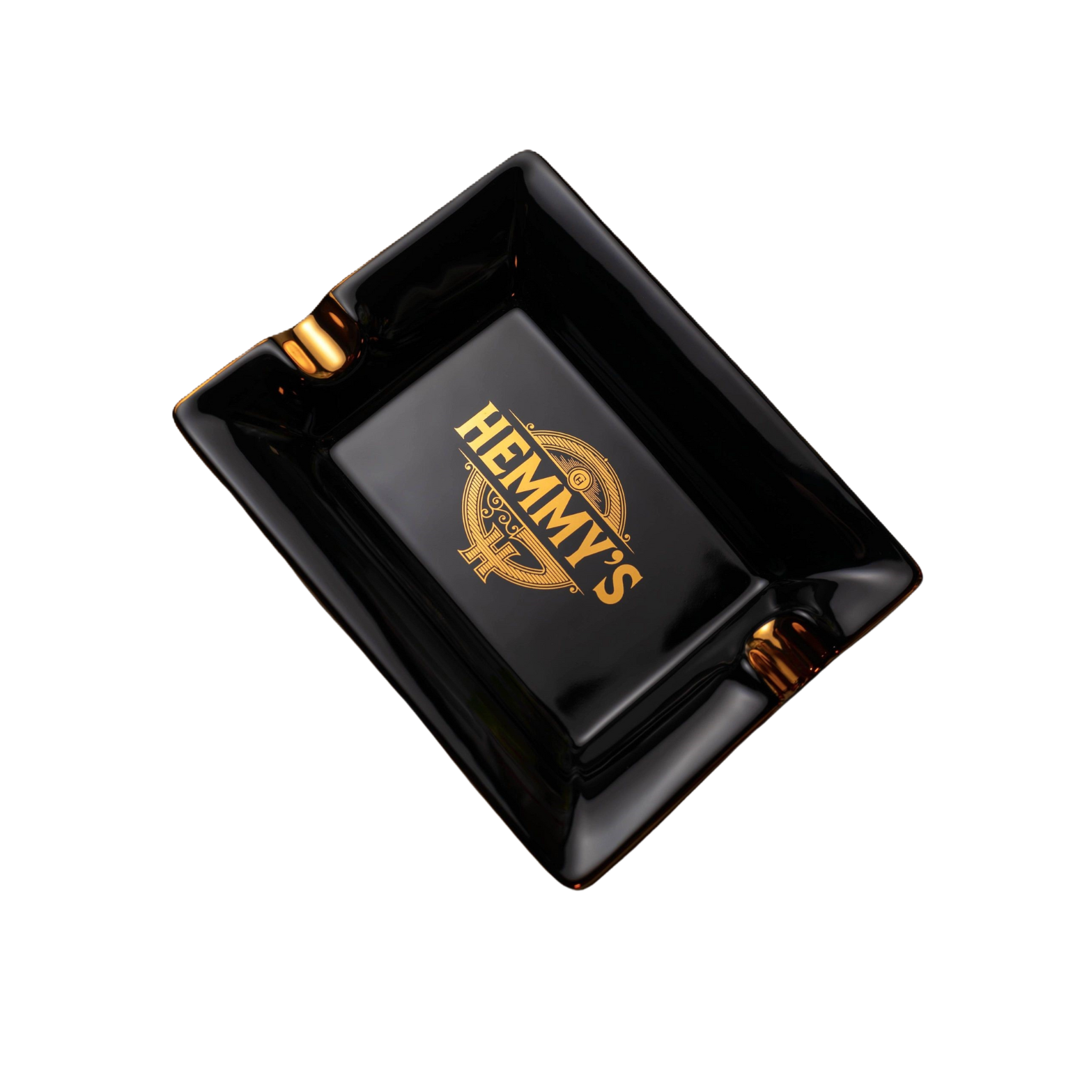 Zigarrenaschenbecher Hemmysstyle schwarz/gold